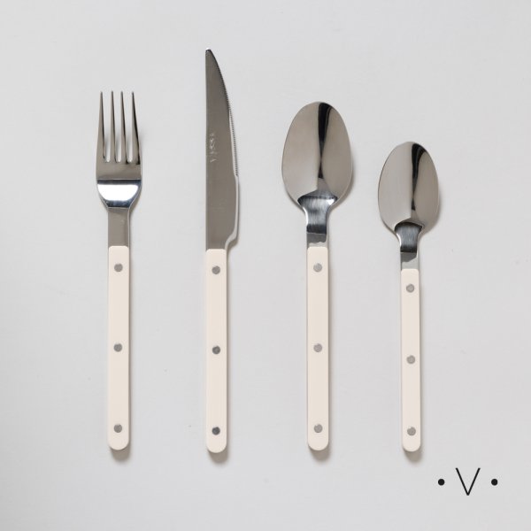 SET DE CUBIERTOS TOSCANA WHITE X 24 PIEZAS VASSA HOME