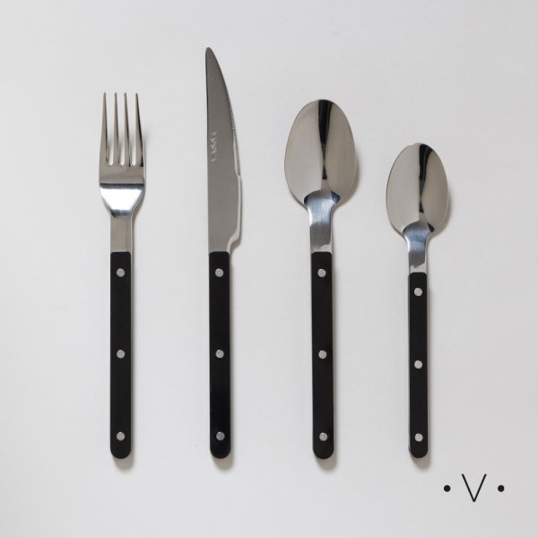 SET DE CUBIERTOS TOSCANA BLACK X 24 PIEZAS VASSA HOME