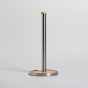 PORTA ROLLO ACERO Y BAMBOO 15,5X33,3 CM VASSA HOME