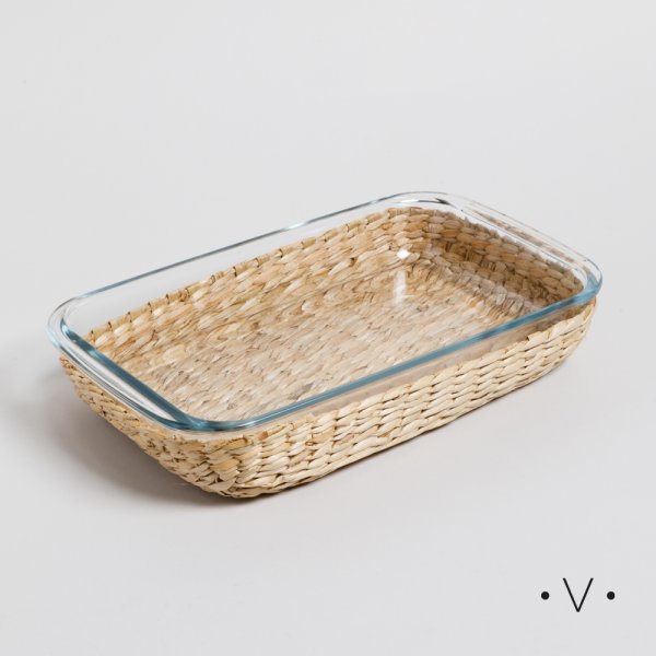 FUENTE RECTANGULAR DE BOROSILICATO PARA HORNO 34X21 CM VASSA HOME