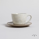 TAZA Y PLATO BIDART 160 ML VASSA HOME