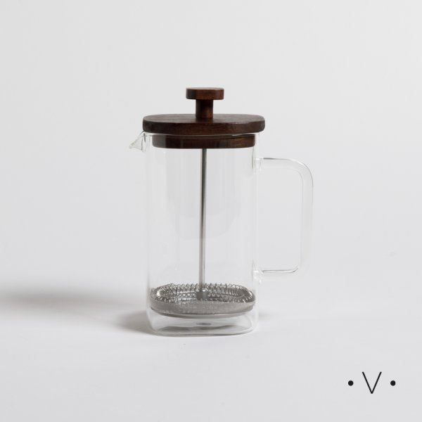 CAFETERA CON EMBOLO TAPA ACACIA 600 ML VASSA HOME