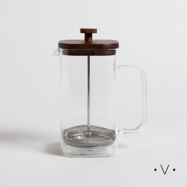 CAFETERA CON EMBOLO TAPA ACACIA 1000 ML VASSA HOME