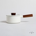 CACEROLA LUND ANTIADHERENTE TAPA DE VIDRIO Y MANGO DE MADERA 18 CM VASSA HOME