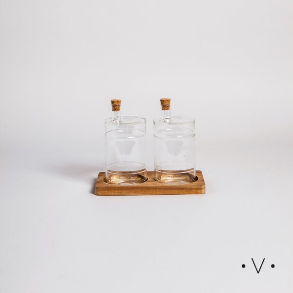 [4113060] SET DE ACEITERA Y VINAGRERA BARRIL 350 ML VASSA HOME 