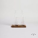 SET DE ACEITERA Y VINAGRERA CONICAS CON ASA 200 ML VASSA HOME