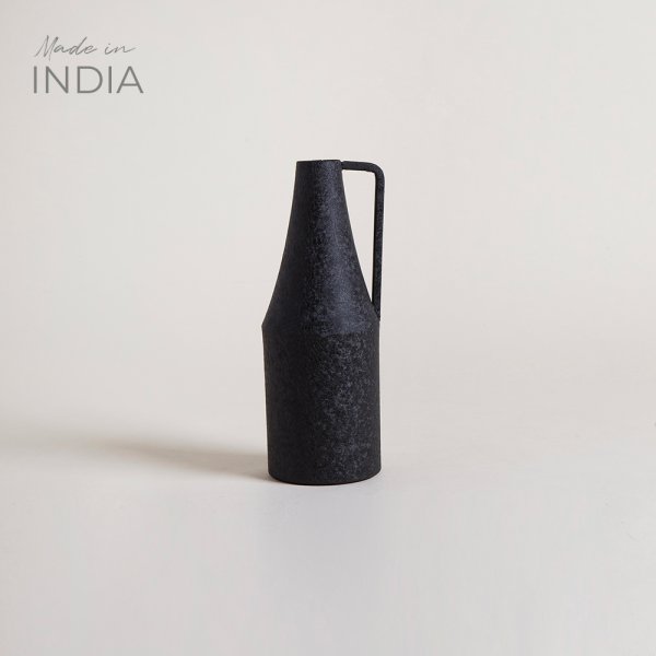 FLORERO LOHA BLACK 22X8 CM