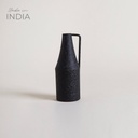 FLORERO LOHA BLACK 22X8 CM