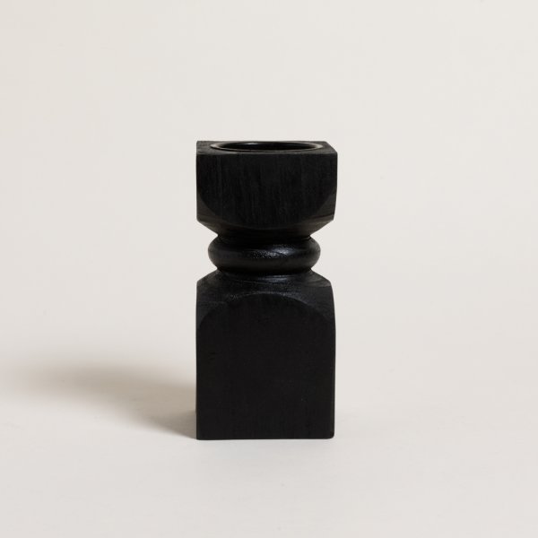 PORTAVELA BOIS NEGRO 20,5X10 CM