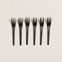 SET X 6 TENEDORES VAJRA NEGRO 13 CM