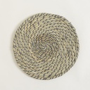 INDIVIDUAL LOVEK ENTRELAZADO CON GRIS OSCURO 38 CM