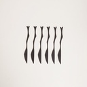 SET X 6 UNTADORES PINCER NEGRO MATE 14 CM