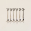 SET X 6 TENEDORES COPETIN DE ACERO STEM 12,5 CM