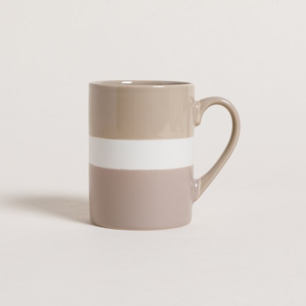 MUG DE PORCELANA HARARE BEIGE 350 ML