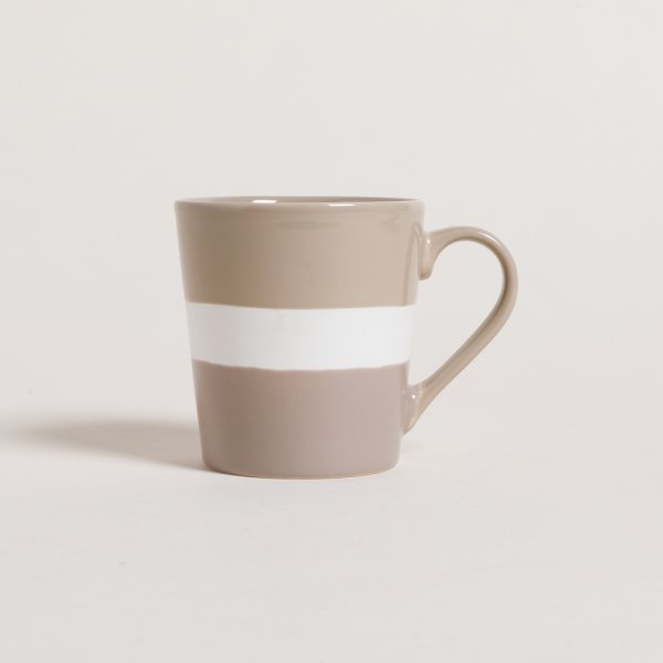 MUG DE PORCELANA ASMARA BEIGE 350 ML