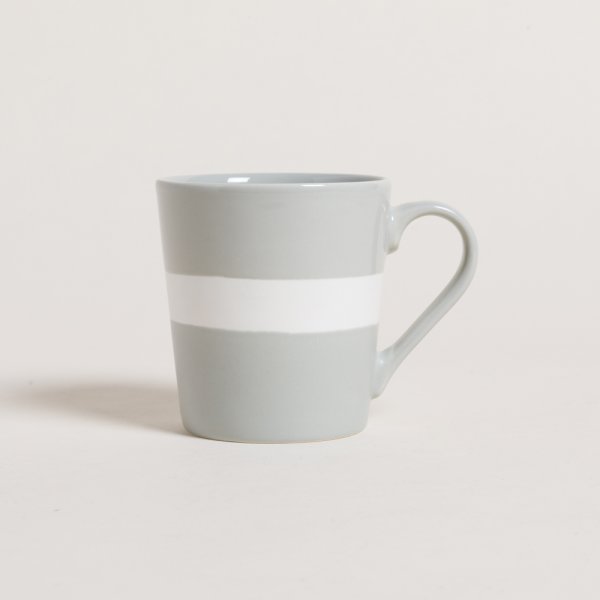 MUG DE PORCELANA ASMARA GRIS 350 ML