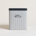 LATA CUADRADA ACANALADA GRIS BISCUITS 14X14X16 CM