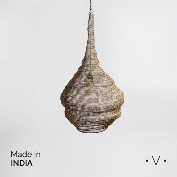 [4113356] LAMPARA COLGANTE MADHUR BRASS ANTIQUE 65X40 CM VASSA HOME