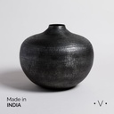 JARRON BHIMA GRAFITO 30X24 CM VASSA HOME