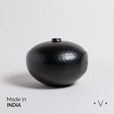 JARRON BHIMA NEGRO 30X21,5 CM VASSA HOME