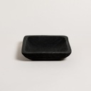 BANDEJA CUADRADA DECO KIRI NEGRO 28X28 CM