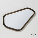 ESPEJO IRREGULAR DARK WOOD 44X74 CM VASSA HOME