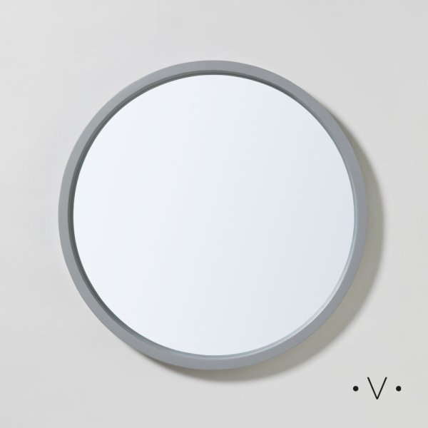 ESPEJO REDONDO CHICO GREY WOOD 60 CM VASSA HOME