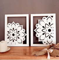 CUADROS MANDALA X 2 30 X 40 CM ESTILO DOMINGO