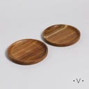 SET X 2 BANDEJITAS REDONDAS DE ACACIA 15 CM VASSA HOME