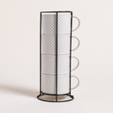 SET X 4 TAZAS RHOMBUSES EN RACK 285 ML
