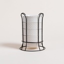 SET X 4 BOWLS RHOMBUSES EN RACK 450 ML