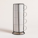 SET X 4 TAZAS SQUARES EN RACK 285 ML