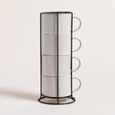 SET X 4 TAZAS GRATED EN RACK 285 ML
