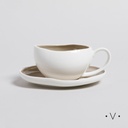 SET DE TAZA Y PLATO SUMIDA 220 ML VASSA HOME