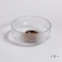 BOWL DE VIDRIO CON BASE DE ACACIA 2,7 L VASSA HOME