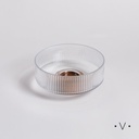 BOWL DE VIDRIO CON BASE DE ACACIA 1,2 L VASSA HOME