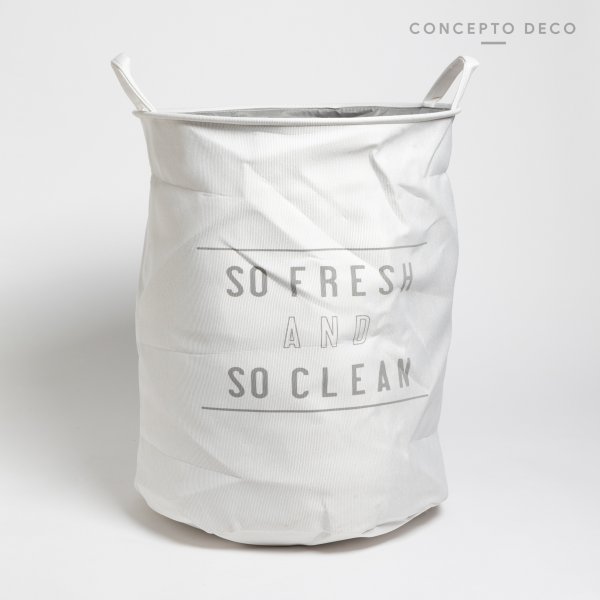 CESTO LAUNDRY FRESH AND CLEAN BLANCO 45X35DIAM