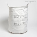 CESTO LAUNDRY FRESH AND CLEAN BLANCO 45X35DIAM