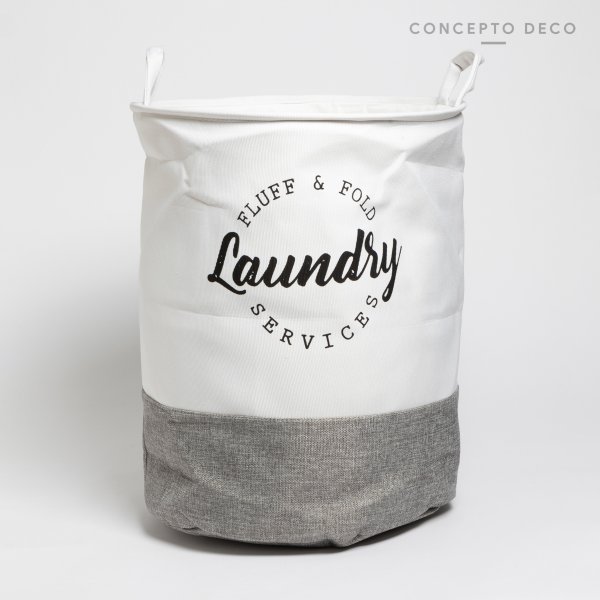 CESTO LAUNDRY 1,2,3 GRIS 45X35DIAM