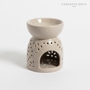 HORNO DIFUSOR A CÉRAMICA GRIS 12X9CM