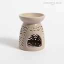 HORNO DIFUSOR D CÉRAMICA GRIS 12X9CM