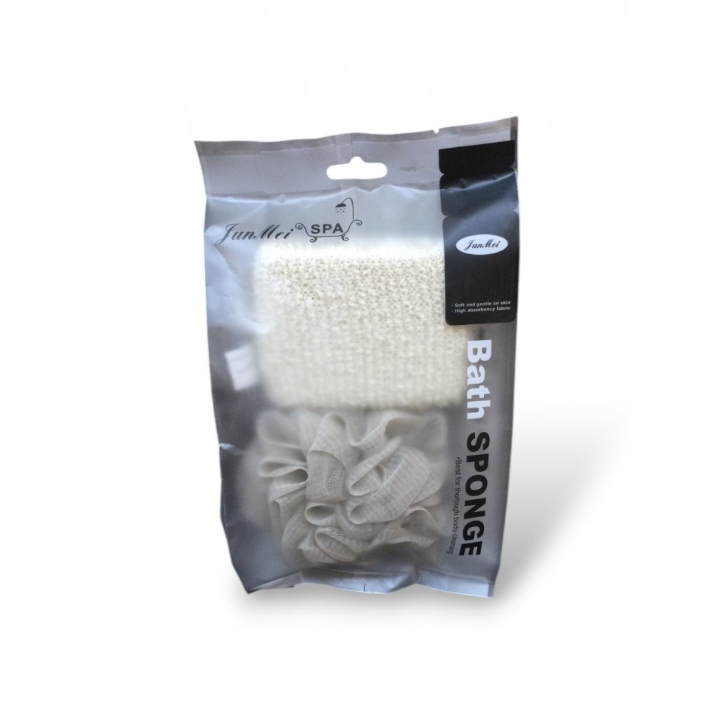 BOLSA CON ESPONJA BELLOTA Y ESPONJA EXFOLIANTE
