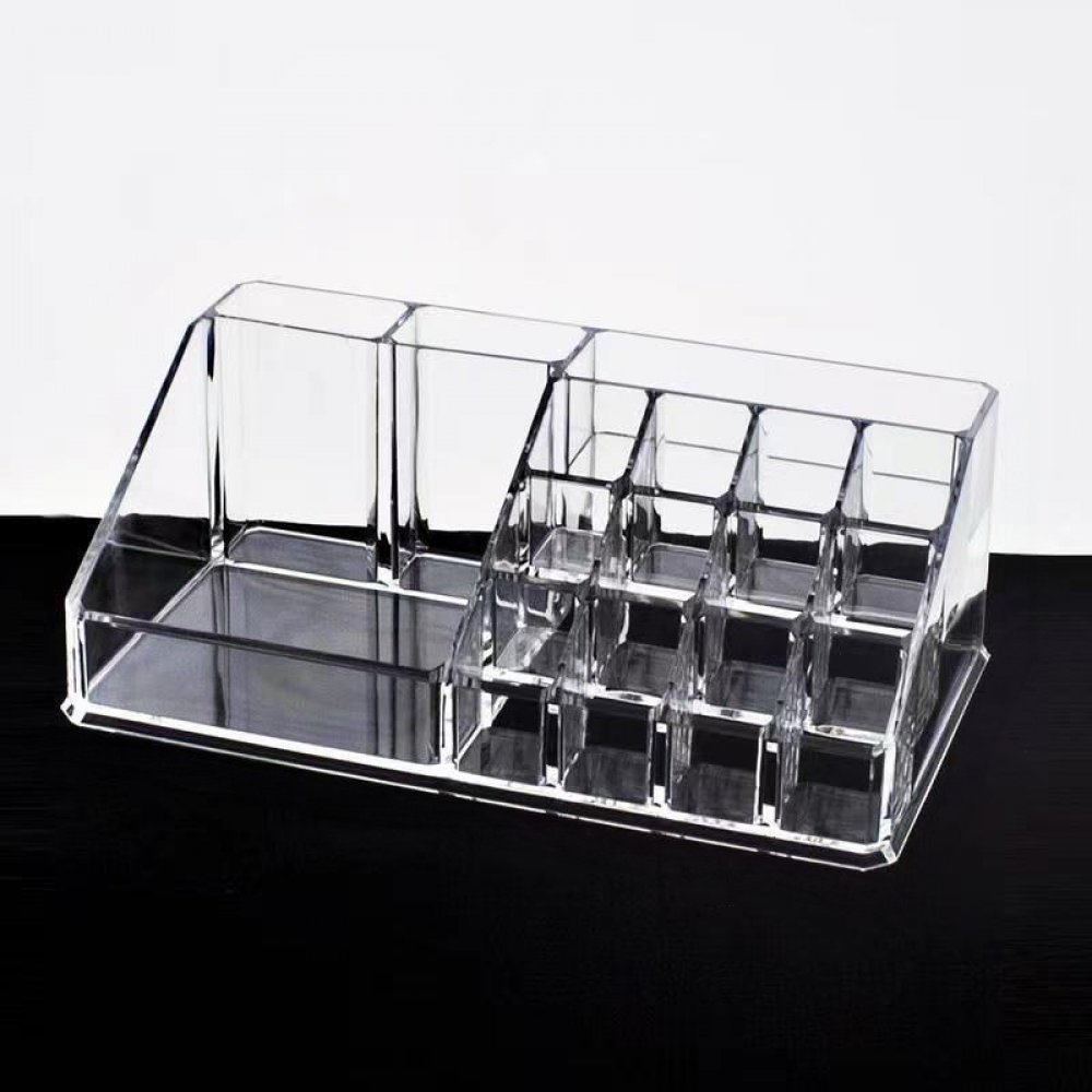 ORGANIZADOR DE MAQUILLAJE CON 16 DIVISIONES 21,8X12,5X8CM DE ACRÍLICO