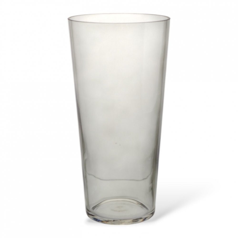 FLORERO CÓNICO GRIS VERDOSO 15X30CM VIDRIO