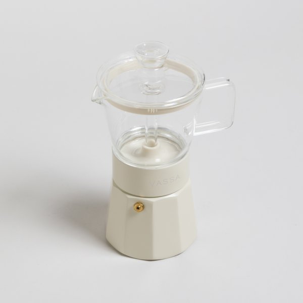 CAFETERA TIPO ITALIANA DE BOROSILICATO 240 ML VASSA HOME