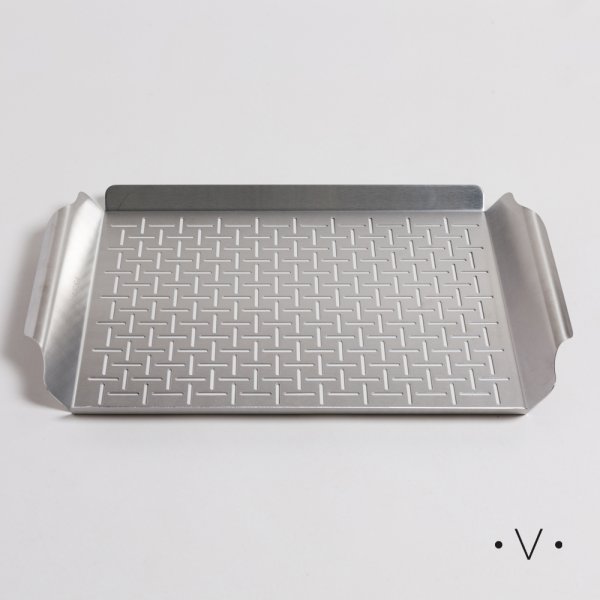 BANDEJA RECTANGULAR PARA PARRILLA DE ACERO INOXIDABLE 44X30 CM VASSA HOME
