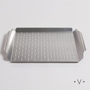BANDEJA RECTANGULAR PARA PARRILLA DE ACERO INOXIDABLE 44X30 CM VASSA HOME