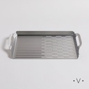 BANDEJA RECTANGULAR PARA PARRILLA DE ACERO INOXIDABLE 40X25 CM VASSA HOME