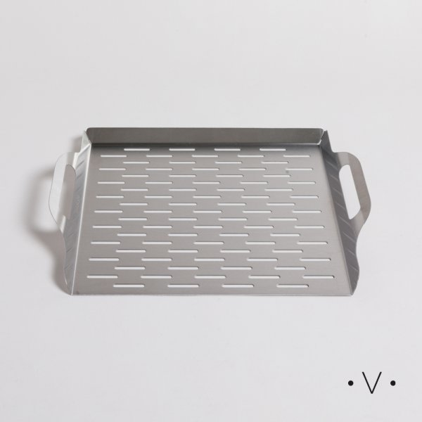 BANDEJA PARA PARRILLA DE ACERO INOXIDABLE 37X30 CM VASSA HOME