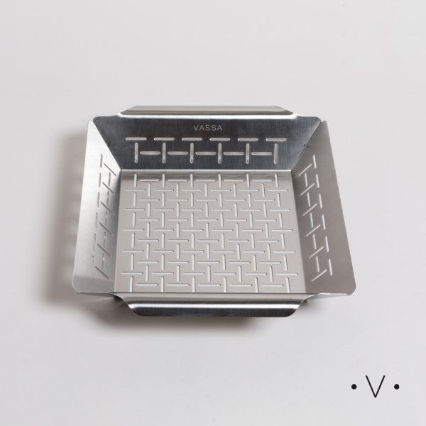BANDEJA PARA PARRILLA DE ACERO INOXIDABLE 35X29 CM VASSA HOME